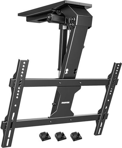 monTEK Motorized Ceiling TV Mount with Remote for 37-75 Inch TVs