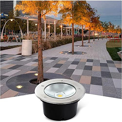 50W COB LED Recessed Floor Light IP67 Waterproof Garden Spotlight for Patio Courtyard Porch Walkway - Warm White 3000K (24V)