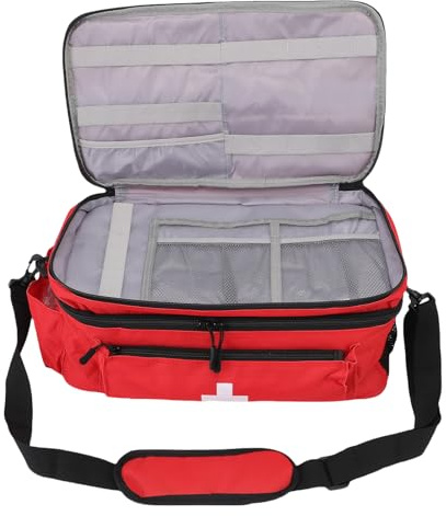 Fabater Bolsa Profesional para Medicamentos de Emergencia con Diseño de Doble Capa y Amplio Compartimento Principal para Profesionales Sanitarios