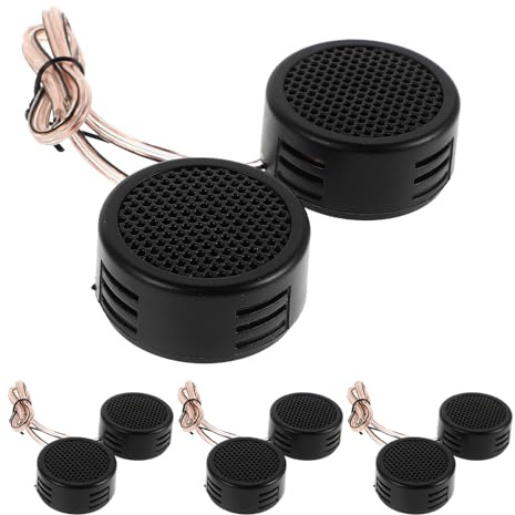 BESPORTBLE 4 Paires de Tweeters à Dôme pour Haut-Parleur de Voiture Accessoires Audio Automobile Compatible Système Audio Auto Résistance à la Chaleur Vibrations Amélioration des Aigus