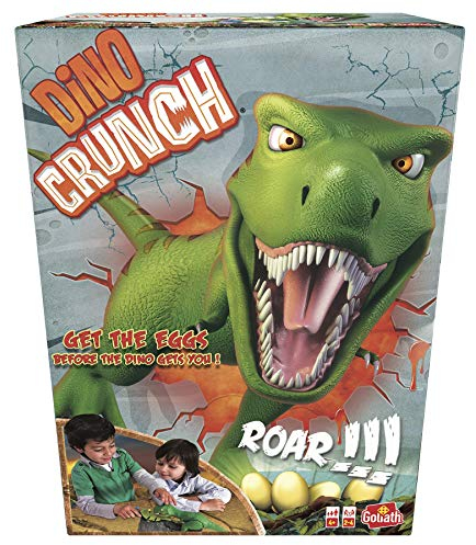 Goliath Dino Crunch, Gesellschaftsspiele ab 4 Jahren, Dino Spielzeug für 2 bis 4 Spieler, Brettspiel für Kinder