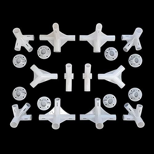 GAOHOU Gazebo Auvent Tente Pieds Coin Centre Connecteur Joint Fixations 25/19mm Gazebo DIY Fix Tuyau Raccord pour 3X9m 3X6m 3X3m Gazebo