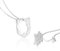 Gkmamrg Partner Geschenke Pärchen Kette 925 silber - Engelsflügel Schild Paare Anhänger mit Halskette - Damen Kette 45CM | Herren Kette 60CM