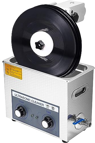 HSRG 6L Ultrasonic Cleaner, Portable Vinyl Records Cleaning Machine, Auto-rotating Double-sided LP Cleaning, Vinyl Record Cleaning System, 0~30 Min Timing, for Clean and Restore Your Records