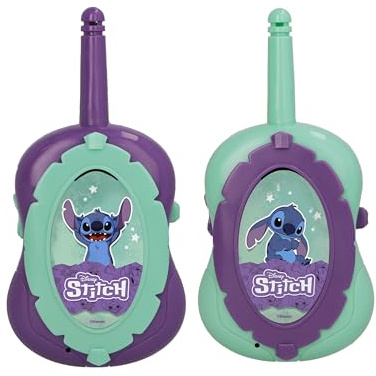Walkie Talkies de Lilo & Stitch, Juguetes Electrónicos con el Estilo de Stitch para Jugar en Exterior como en Interior, para Niños y Niñas de 3 Años o Más