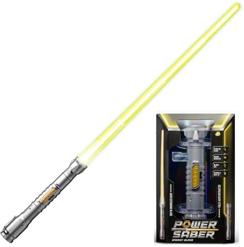 Power Saber: Yellow (Limited Edition) | Auto Extending 30 LED Energy Blade | With Motion Based Light and Sound Effects | Batteries Not Included | Ages 6+