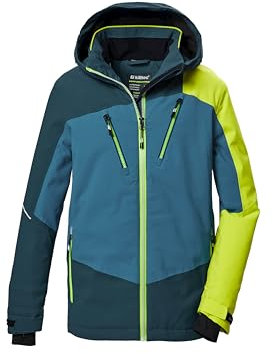 killtec Jungen Skijacke/Funktionsjacke wasserdicht mit Kapuze und Schneefang KSW 389 BYS SKI JCKT, dunkel ozean, 164, 42099-000