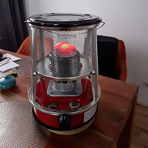 BomDog Senza Elettricità Riscaldamento Kerosene Stufa da Campeggio Stufa da Campeggio, per Outdoorle Kerosene Heater Efficiente 360 ° Riscaldatore Radiante/Red,White/4.6L/Red