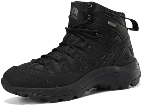 BLBK Stivali da combattimento uomo Stivali Scarpe da trekking uomo Stivali da trekking outdoor da combattimento per trekking, caccia, 40 EU