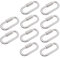 Cabilock 10 Pezzi Anello di connessione di connessione rapida clip titanio maglia della catena della vite dell'anello connettore di corda per amache Acciaio inossidabile