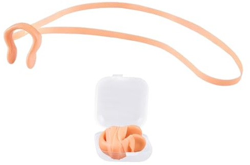 Tappo Nasale per Surf - Clip Nasale In Silicone Per Attività Acquatiche - Sportivi Impermeabili con Cinturino Regolabile per Allenamento, Immersione Subacquea e Attività Acquatiche Ricreative