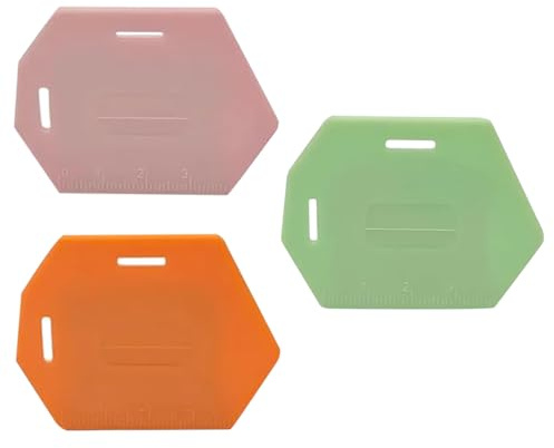 Guide de couture - Aide magnétique à l'ourlet en 3 parties avec échelle - Outil de matelassage en tissu polygone avec graduations