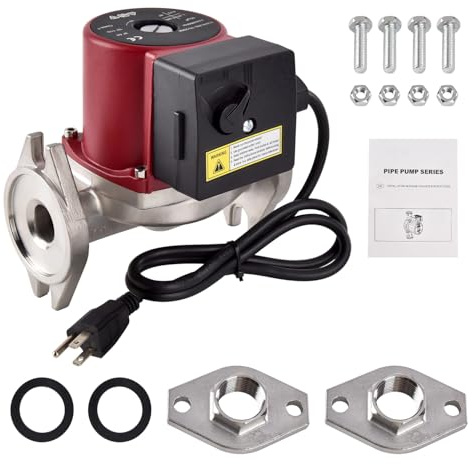 Talspity UP15-29SF, 59896771 Water Circulator Pump 115V 1/12HP, Compatible with Grundfos, Stainless Steel Single Phase Circulator Pump for Heating and Cooling Systems