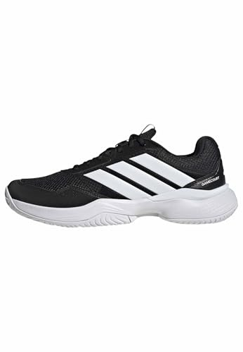 adidas Men's Gamecourt 3 All Court Tennis, BlackWhiteWhite, 9