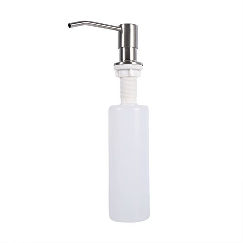 FTVOGUE Dispenser di sapone con sensore automatico per cucina e bagno, acciaio inossidabile, argento