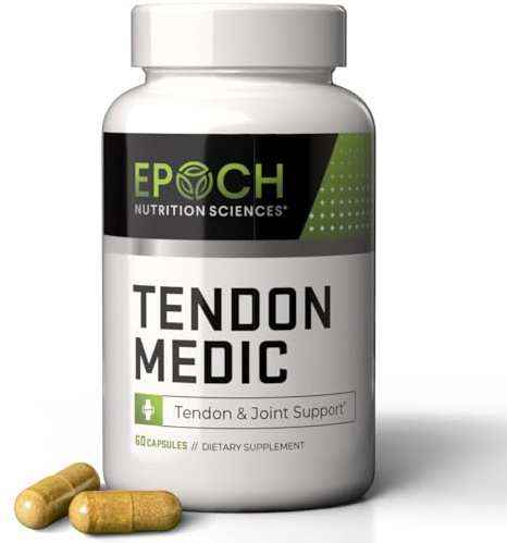 Tendon Medic Joint & Tendon Support Supplement – Mobility & Flexibility Formula – Natural Non-GMO Capsules for Joint Pain Relief, Tendonitis, Arthritis & Muscle Recovery – 60 Caps