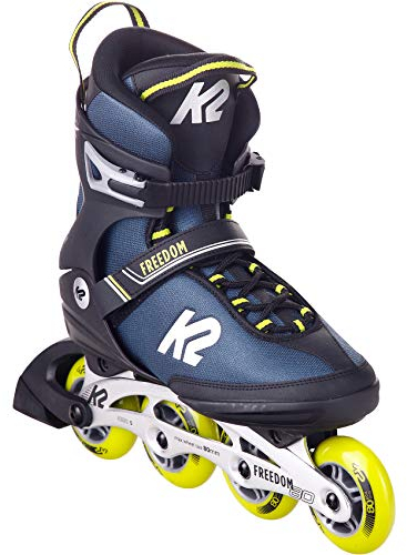 K2 Inline Skates FREEDOM M Für Herren Mit K2 Softboot, Blue - Yellow, 30E0341