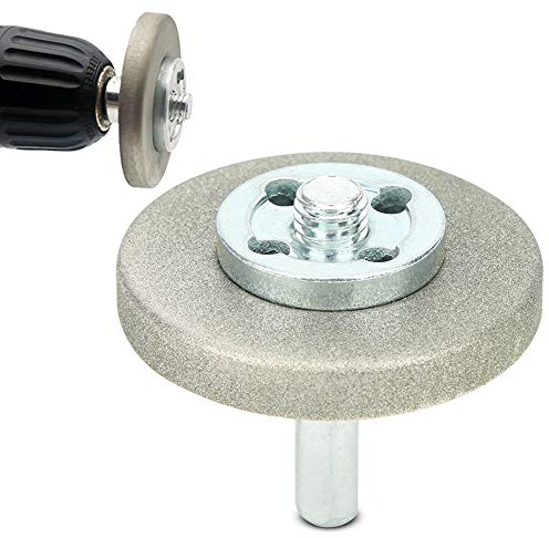 BORDSTRACT Mola da 5,6 cm di Diametro, Disco Abrasivo Diamantato ad Alta Durezza per Affilare Trapani, Forbici e Coltelli(800 Grit)