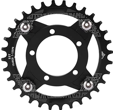 104BCD Kettenblatt, 32T Kettenblatt, Fahrradkettenräder aus Aluminiumlegierung für Mid Drive Motor Zubehör für die Umrüstung von E-Bikes