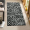 KIMODE Marokkanische Teppich Läufer Flur - 60x130cm Waschbar Schwarz/Grau Küchenteppich,rutschfest Kurzflor Teppichläufer Weich Moderne Schlafzimmer Teppiche Für Küche Badezimmer Eingangsbereich