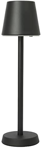 Seecode 20325 LED Tischleuchte, Tischlampe Akku 2400 mAh, Schreibtischlampe 2W, Leuchte 16 LEDs warmweiß, Stehlampe Kabellos, Lampe 3 Helligkeitsstufen, Stehleuchte IP54, Nachttischlampe Schwarz