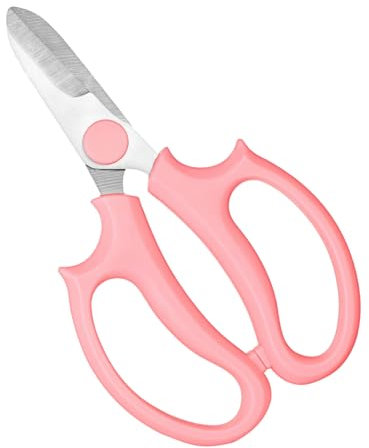 Tijeras para flores de jardín rosas, tijeras de jardín, tijeras para flores, tijeras de floristería, tijeras para hojas, frutas y flores, tijeras para podar, tijeras de podar, jardinería (rosa)