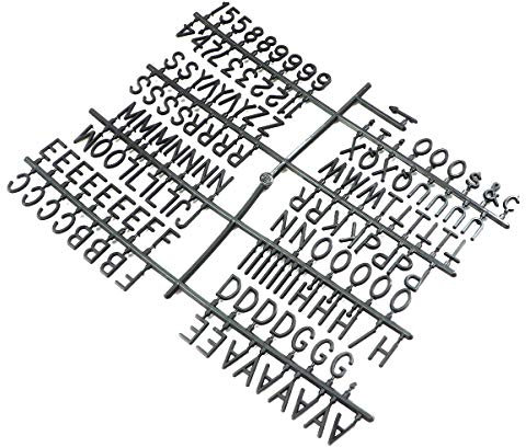 HAPINARY Filzplastikbriefbrettnummern Symbole Filzbriefe Weiße Alphabetplatine Nummern Veränderliche Buchstaben Zahlen Digital Message Board Bulletin Board Briefe Plastikplatine Schwarz