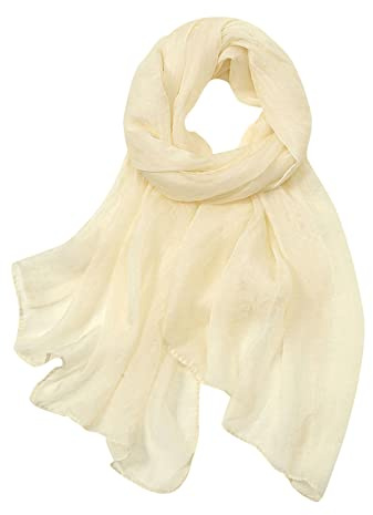Generisch 2025 - Femmes Été Décontracté Multicolore Coloré Normal Mousseline de Soie Mince Régulier Écharpe de Protection Solaire Écharpe en Cachemire Hommes, beige, taille unique