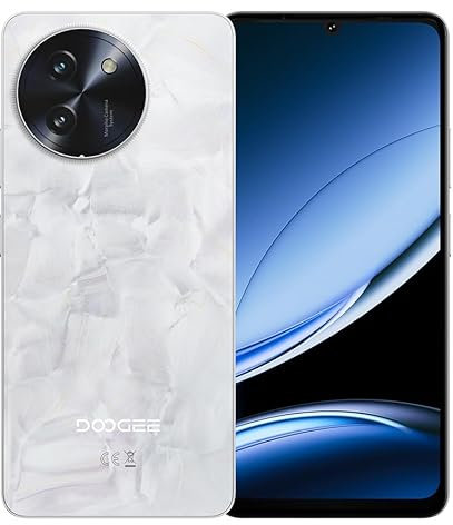 DOOGEE Note 59 Pro+ 5G Smartphone Débloqué, 36Go+512Go, 6,75 120Hz IPS, T8200 6nm Octa-Core, Téléphone Portable Android 15, Caméra 50MP+8MP, Batterie 6250mAh, Double 5G SIM, Widevine L1, NFC Blanc