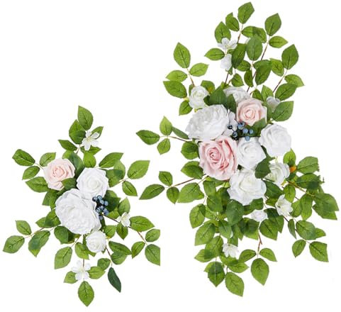 Vynetra Elegante festone di fiori di seta per matrimonio ad arco per la disposizione floreale artificiale per cerimonia ghirlanda di fiori ornamento