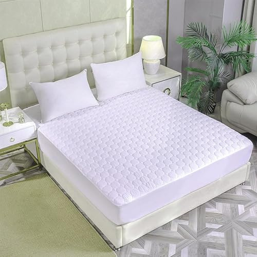 100% Waterproof Quilted Mattress Protector – Noiseless Fitted Sheet Cover, Extra Deep, Hypoallergenic, Available in Single, Double & King Bed Sizes (King(152 * 198))