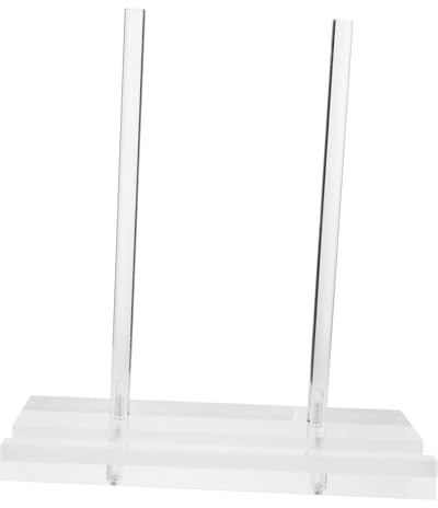 POPETPOP Clear Acrylic Book Stand for Display Stable Non Slip Easel Holder for Books Menus Postcards Tablets and Plates Multi Purpose Transparent Display Rack for Restaurants and Bookstores