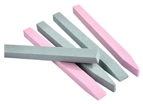 iplusmile 12Pcs Quartz Manicure Nail Files Polishing Rods Nail Grinding Tools for Salon Art with Pink and Dark Green Colors Portable Care Supplies for Professional Pedicure and Manicure