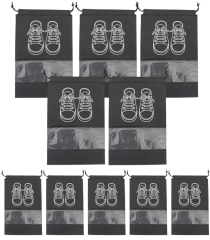 10-Piece Shoe Bags, Large and Medium Shoe Covers, Shoe Bags for Travel,Shoe Bags,Light Grey Travel Shoe Bag Set for Packing and Indoor Dust-Proof Storage