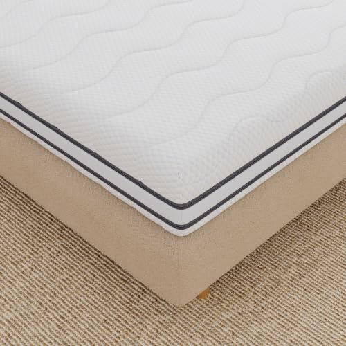 SynthoSpace Colchón de 140 x 200 cm, H2&H3, colchón ergonómico de Espuma fría de 7 Zonas, Funda extraíble y Lavable, Öko-Tex®, colchón Enrollable de 16 cm