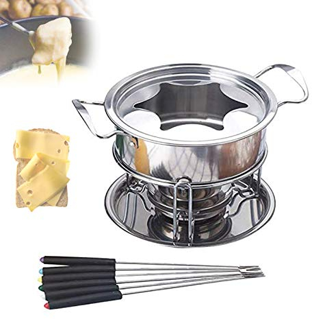 Set De Fondue Acero Inoxidable Fondue Familiar Queso Con Fuerte Y Resistente Para Hogar Que Acampa En Cocina Diaria
