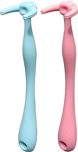 YaPoola Design Reusable NO-Waste Dental Floss Handle 2 Counts for Adults and Kids Teeth Cleaning Unflavored Floss Picks Colorful Flosser