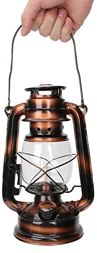 Fyearfly Vintage Öllampe Hurrikan Petroleumlampe, tragbare Öllaterne Eisen Öl brennende Laterne Petroleumlampen für Indoor Outdoor Camping Beleuchtung
