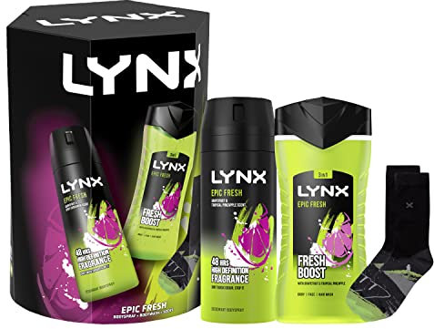 Unbranded LYNX Epic Fresh Duo & Socks Gift Set bodywash & bodyspray perfect for his daily routine 2 piece