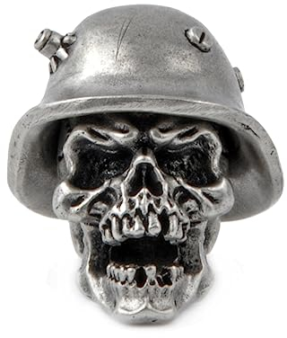 FLAMEDUKE Messer-Schlüsselband-Perlen, EDC-Paracord-Perlen, 550 Paracord-Perlen, handgegossener Metall-Kupfer-Totenkopf-Anhänger, für DIY-Paracord-Zubehör, Messer, Charms, Bartperlen für Männer