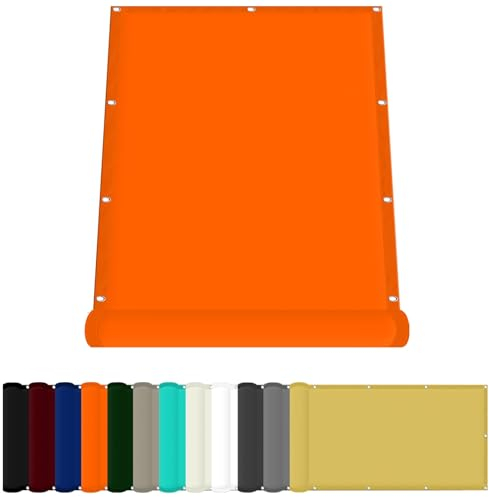Toldo Vela Rectangular 130 x 200 cm Impermeable Toldo Sombra Materiale Resistente e Traspirante per Protezione Solare para Plantas Flores Exteriores Balcón Pérgola Trasero, Naranja