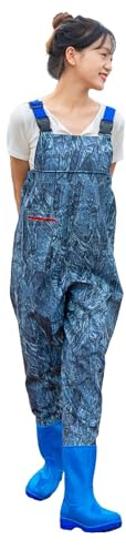 Women Hunting Chest Waders With Boots,Fishing Waders With Pockets With Belt,Wading Pants Crosswater,Waterproof,Breathable,for Fly Coarse Sea Fishing,Leisure,Gardening,Outdoor Hunting