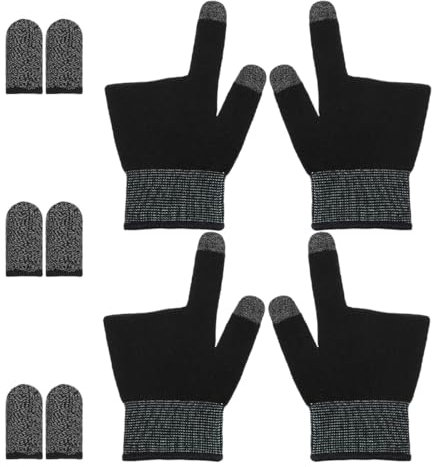 Abaodam Manchons De pour Doigts De Joueur avec Écran Tactile 2 Paires De De Jeu Respirants pour Jeux Mobiles