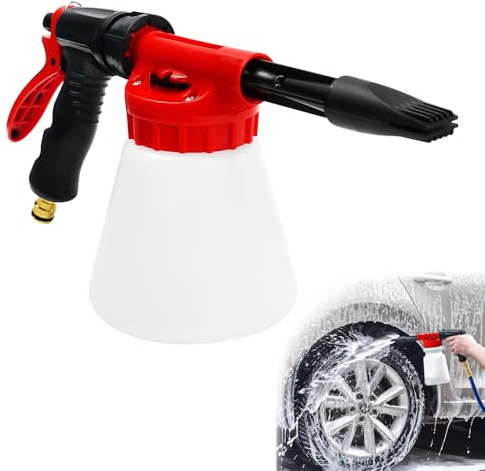 HEKOBAG Snow Foam Gun Sprayer,1000ML Car Wash Foams Cannon Adjustable Long Guns Use Hose Sprayer High Pressure Cleaning Spray Gun Universal Garden Hose Foam Sprayers for Home Garden Wash Car