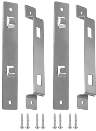 NINMORTH Soporte de acero inoxidable con tornillos, kit de montaje para comederos de madera, cajas nido y casas de pájaros, 2 unidades