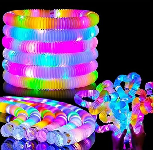 YATOSEEN Lot de 12 Tubes Lumineux Pop, Bâtons Lumineux pour Fête D'anniversaire pour Enfants et Adultes, pour Garçons et Filles, Jouets Sensoriels, Décorations de Fête qui Brillent Dans le Noir