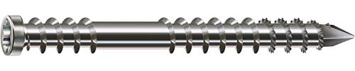 SPAX 0538000600503 T-STAR plus 0538000600503-Tornillo para terraza (acero inoxidable, A4, 6,0 x 50 mm, unidades), 100 Artículos, Set Piezas
