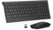 seenda Tastatur Maus Set Kabellos, Wiederaufladbare Aluminium Tastatur mit kompaktes Design, Ultradünne und Leise Funktastatur mit Maus für PC/Laptop/Smart TV, QWERTZ Layout, Schwarz