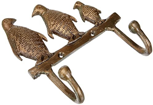 CALATHEA HOME Pinguin Kleiderbügel, Messing, Gealtertes Gold, Nur