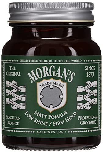 Morgan's Pomade Haar-Styling-Matt-Pomade für Männer, Niedriger Glanz und starker Halt, Ideal für Pompadours, Quiffs und Side Fades, Brasilianischer Orangen-Duft 100g